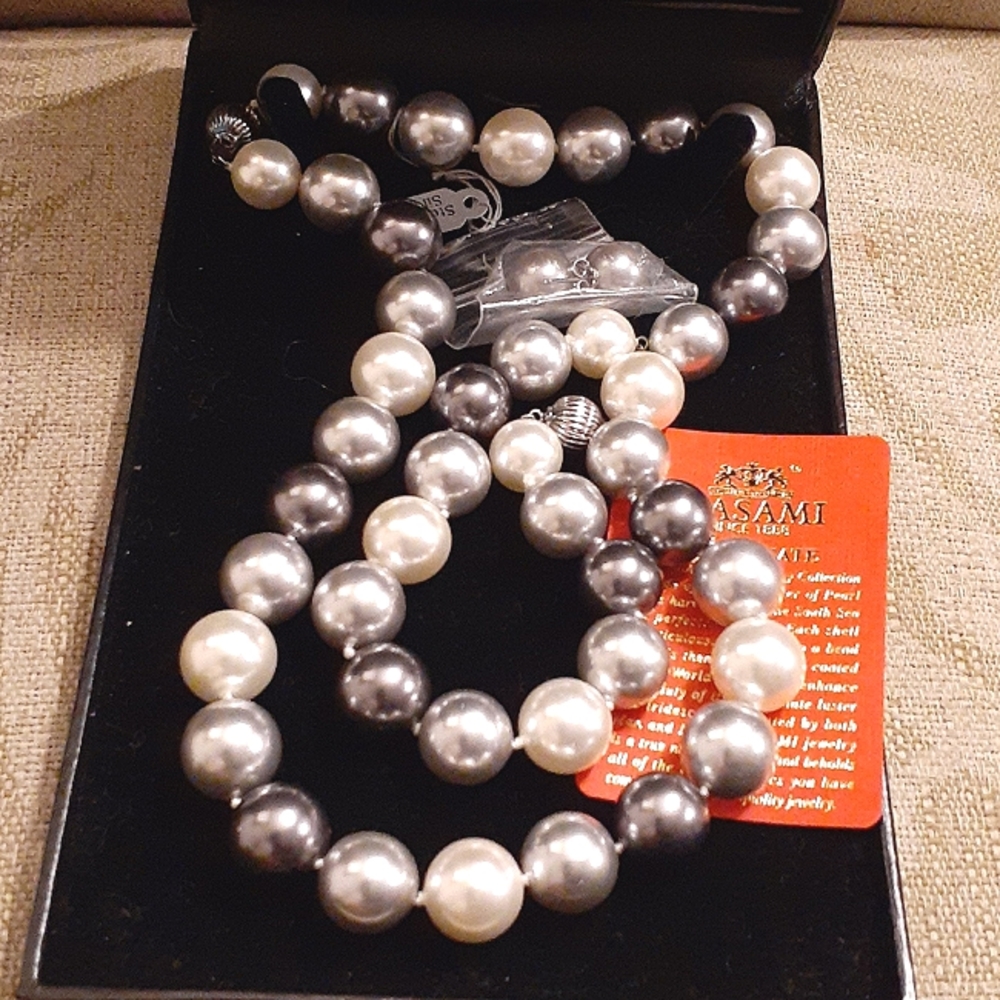 MASAMI FINE JEWLERY PEARL SET NIB